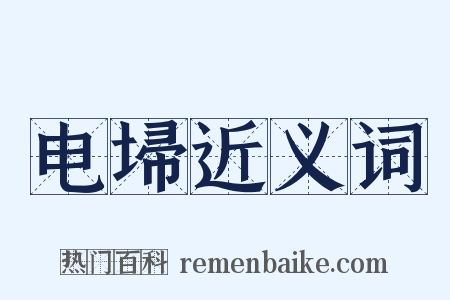 电埽近义词是什么意思的图片